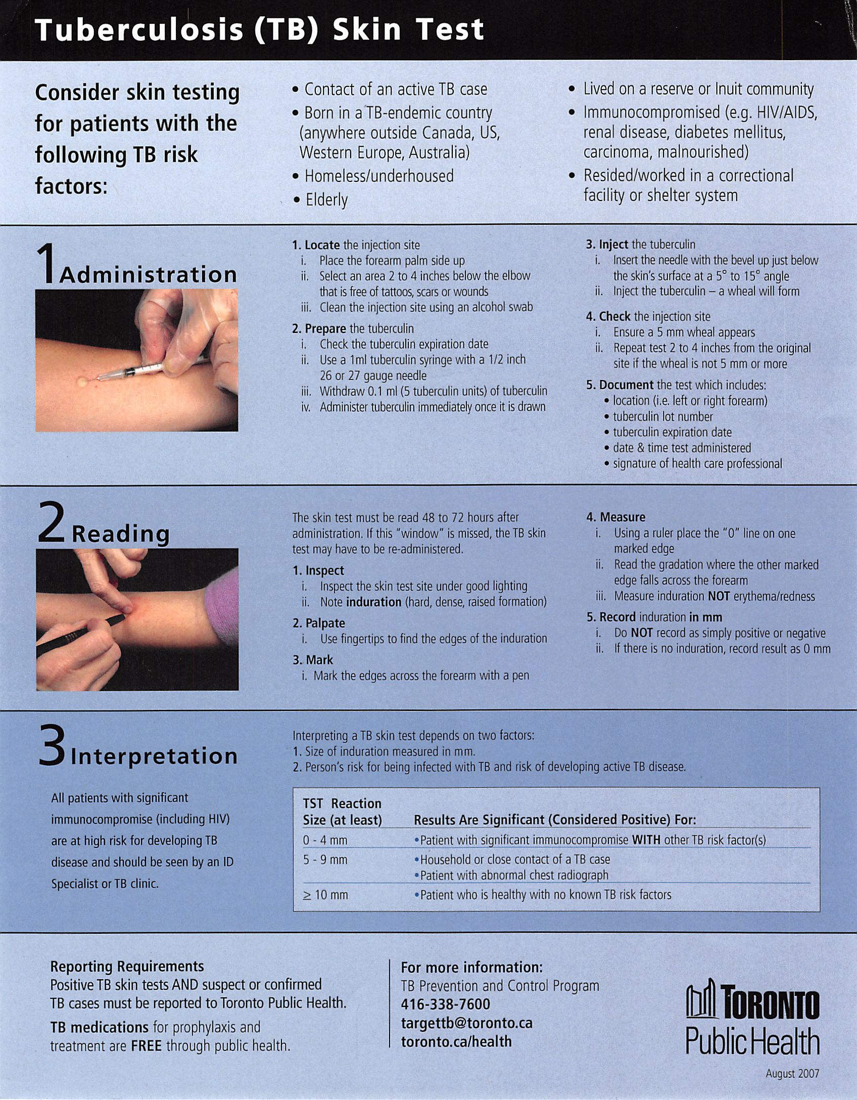 TB Skin Test Instructions WellOne Medical Centre